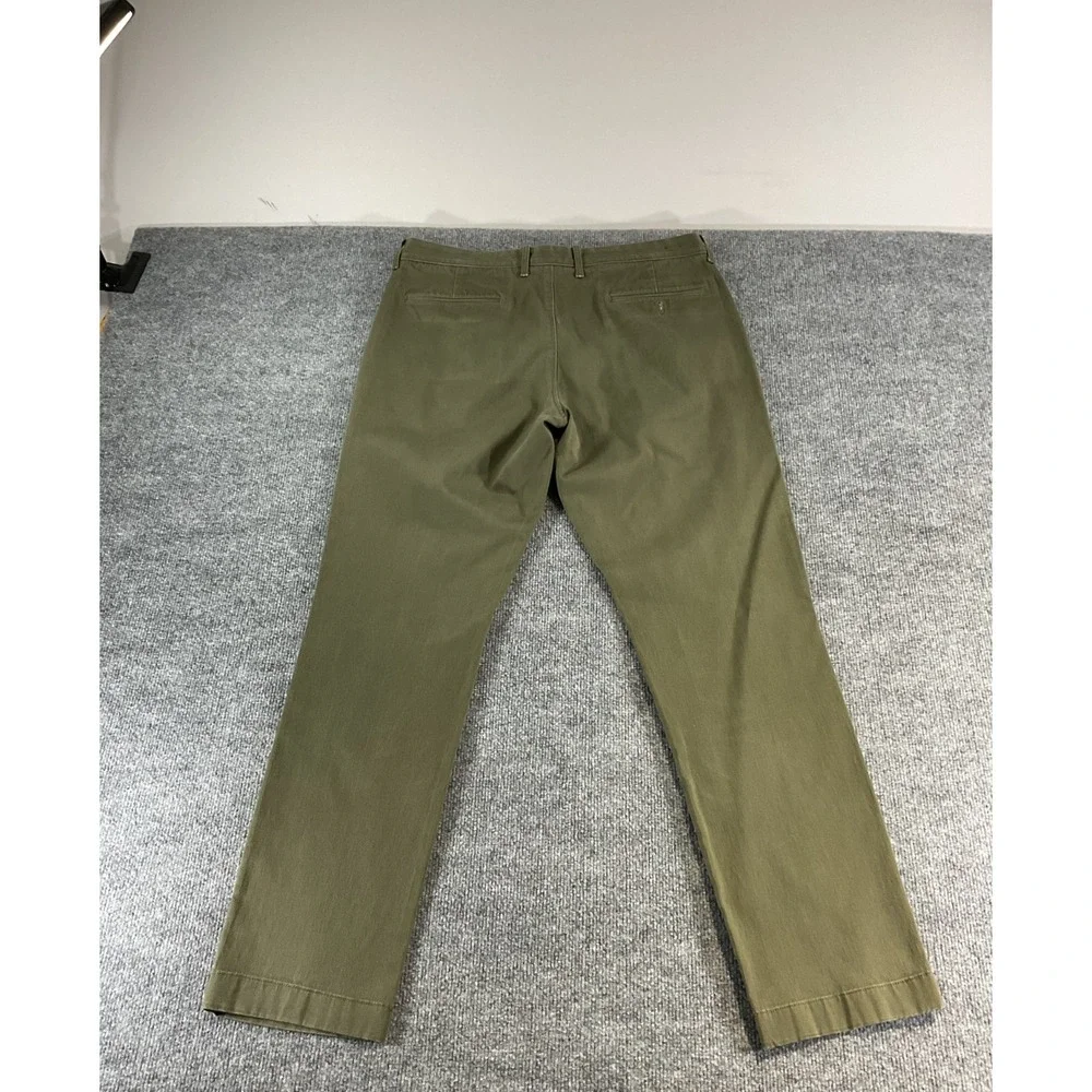 J.Crew 770 Straight Men's 34x32 Stretch Chino Pants Olive Green Casual Preppy